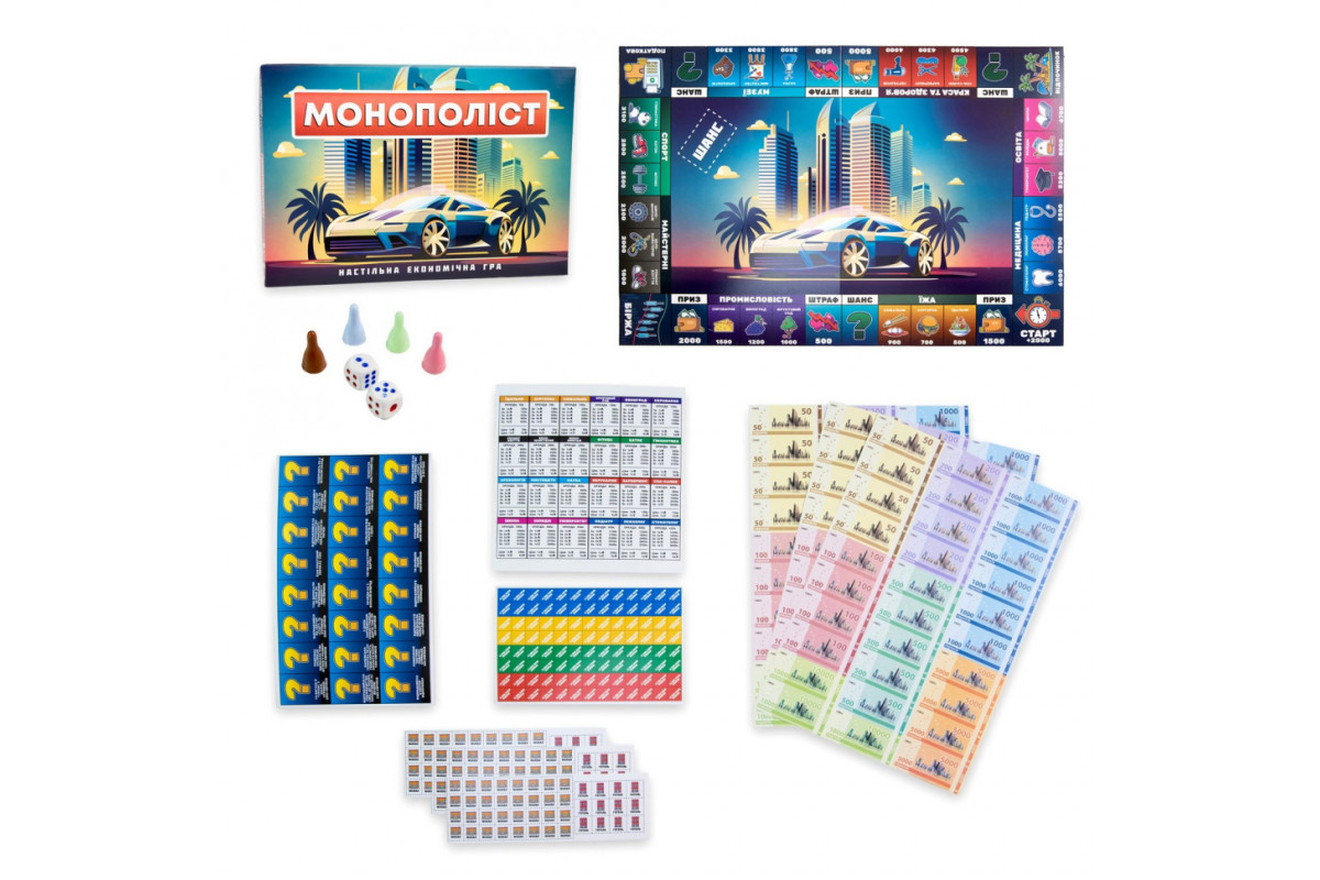 Настольная игра Монополист 30983 акции филиалов, специальные банкноты