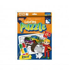 Детский пазл-раскраска с красками "Гонщик" НТ-11-01