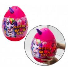 Набор для творчества в яйце "Unicorn WOW Box" UWB-01-01U для девочек Розовый