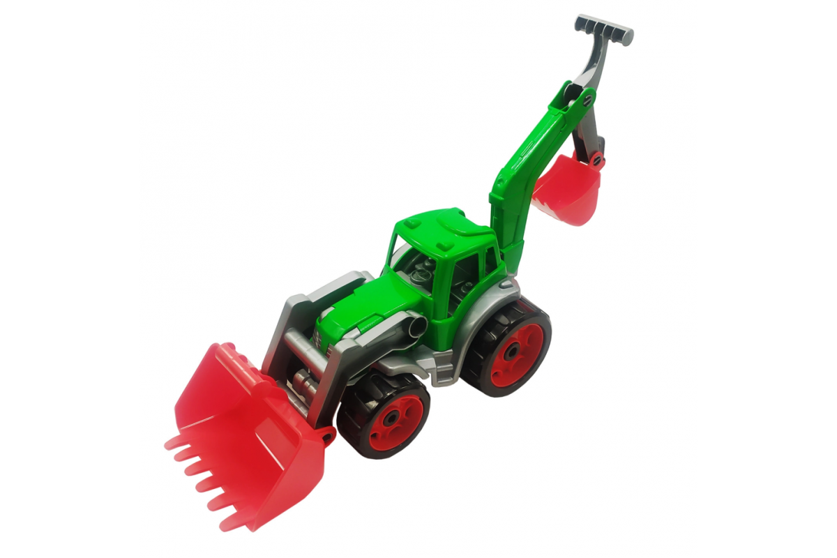 Дитячий іграшковий трактор 3671TXK з двома ковшами  Зелений