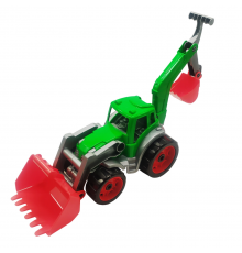 Дитячий іграшковий трактор 3671TXK з двома ковшами  Зелений