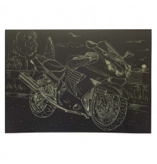 Гравюра А4 "Мотоцикл-1" ГрА4-12з эконом вариант в пакете 29,7х21 см
