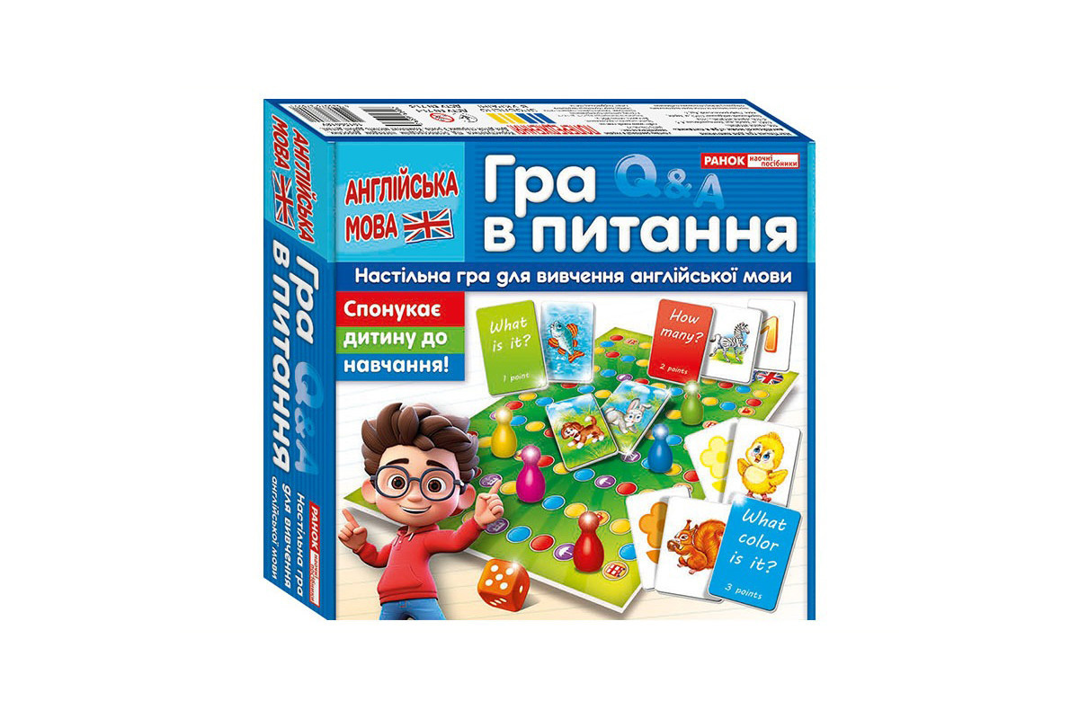 Настольная игра для изучения английского языка "Вопросы" 10120189