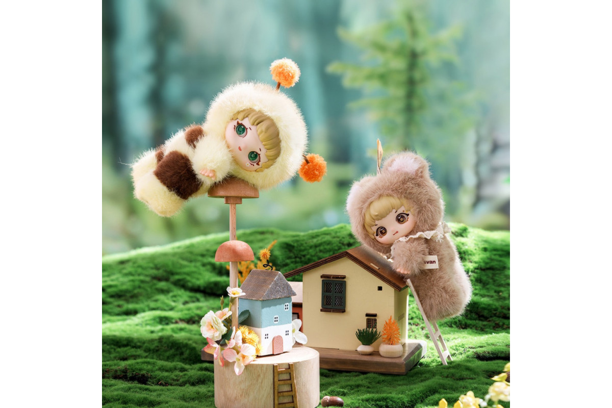 Коллекционная мягкая игрушка с кольцом "Пати зверушек" Pop Top 17Zl-0601 серии "Ziyuli"