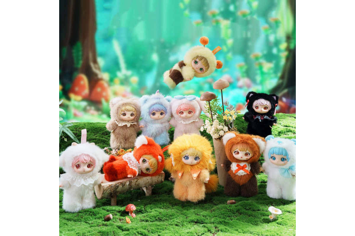 Коллекционная мягкая игрушка с кольцом "Пати зверушек" Pop Top 17Zl-0601 серии "Ziyuli"