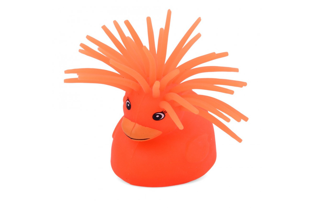 Дитяча іграшка Антистрес Качка MS 3719(Orange) світлові ефекти