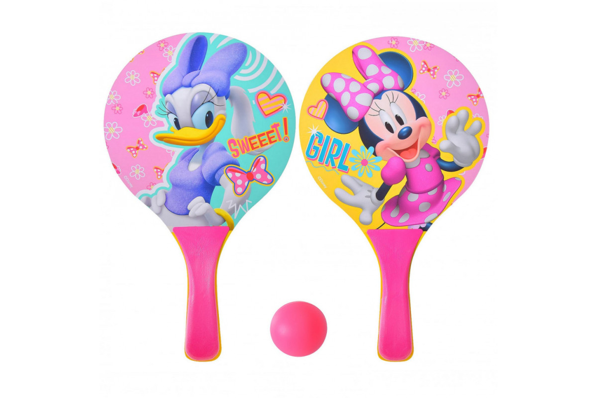 Детский настольный теннис "Минни Маус" Bambi LR1010 мячик и 2 ракетки