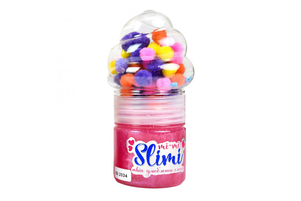 Игрушка-антистресс Слайм Mi-mi Slimi 71827ST(Pink) с помпонами