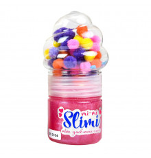 Іграшка-антистрес Слайм Mi-mi Slimi 71827ST(Pink) з помпонами