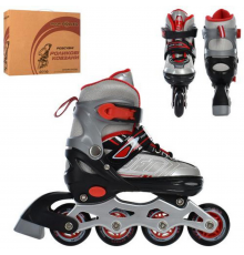 Ролики A 4147-S-R (31-34) шнуровка+бакля, алюминевая рама, колеса ПУ