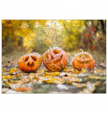 Фигурный пазл из дерева "Хэллоуин" PZ006-A3C-AC 180-250 деталей, размер А3,  картонная коробка