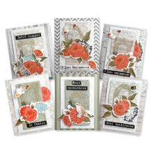 Набор для создания поздравительных открыток "Розовые мечты" FDGCK-042, 6 шт