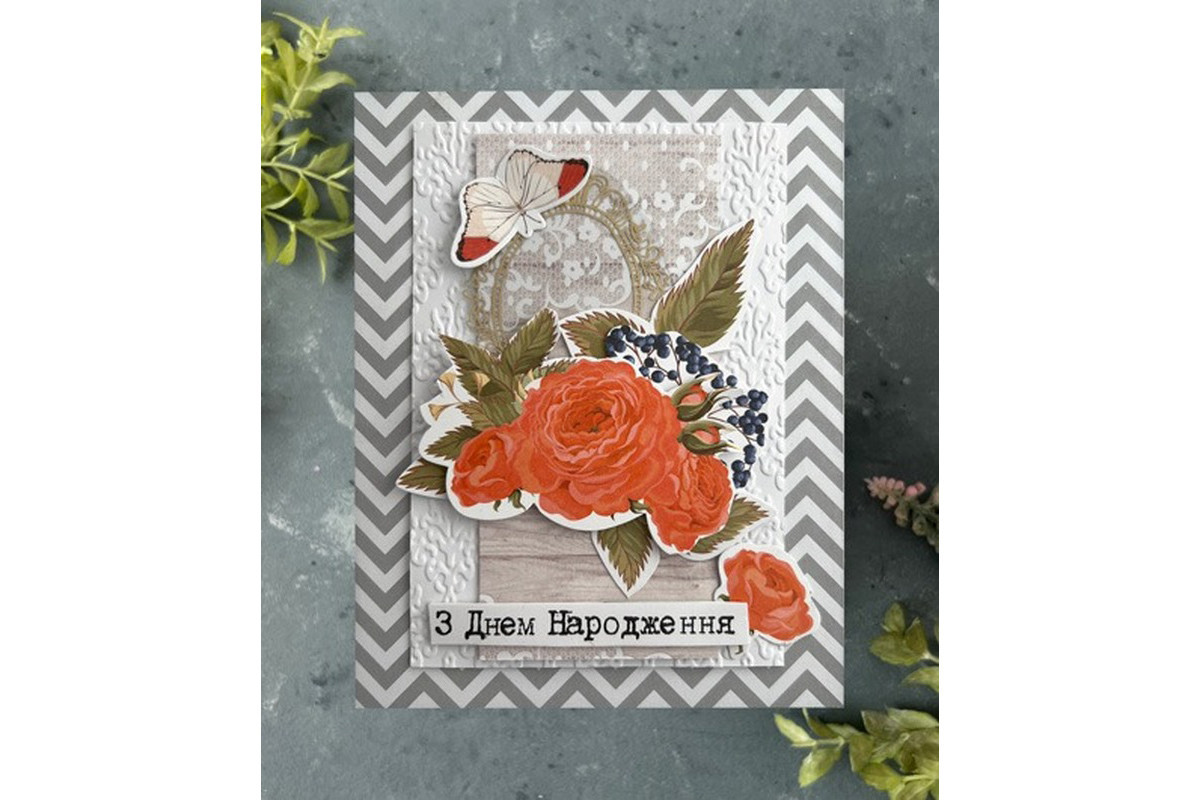 Набір для створення вітальних листівок "Трояндові мрії" FDGCK-042, 6 шт