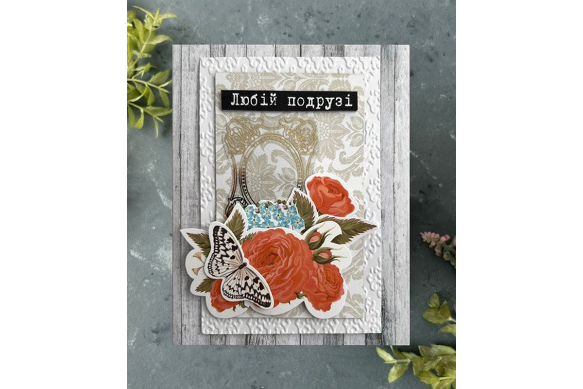 Набір для створення вітальних листівок "Трояндові мрії" FDGCK-042, 6 шт