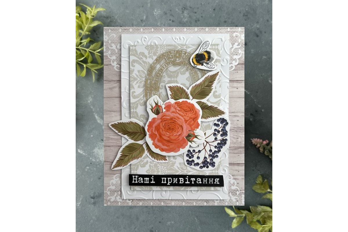 Набір для створення вітальних листівок "Трояндові мрії" FDGCK-042, 6 шт