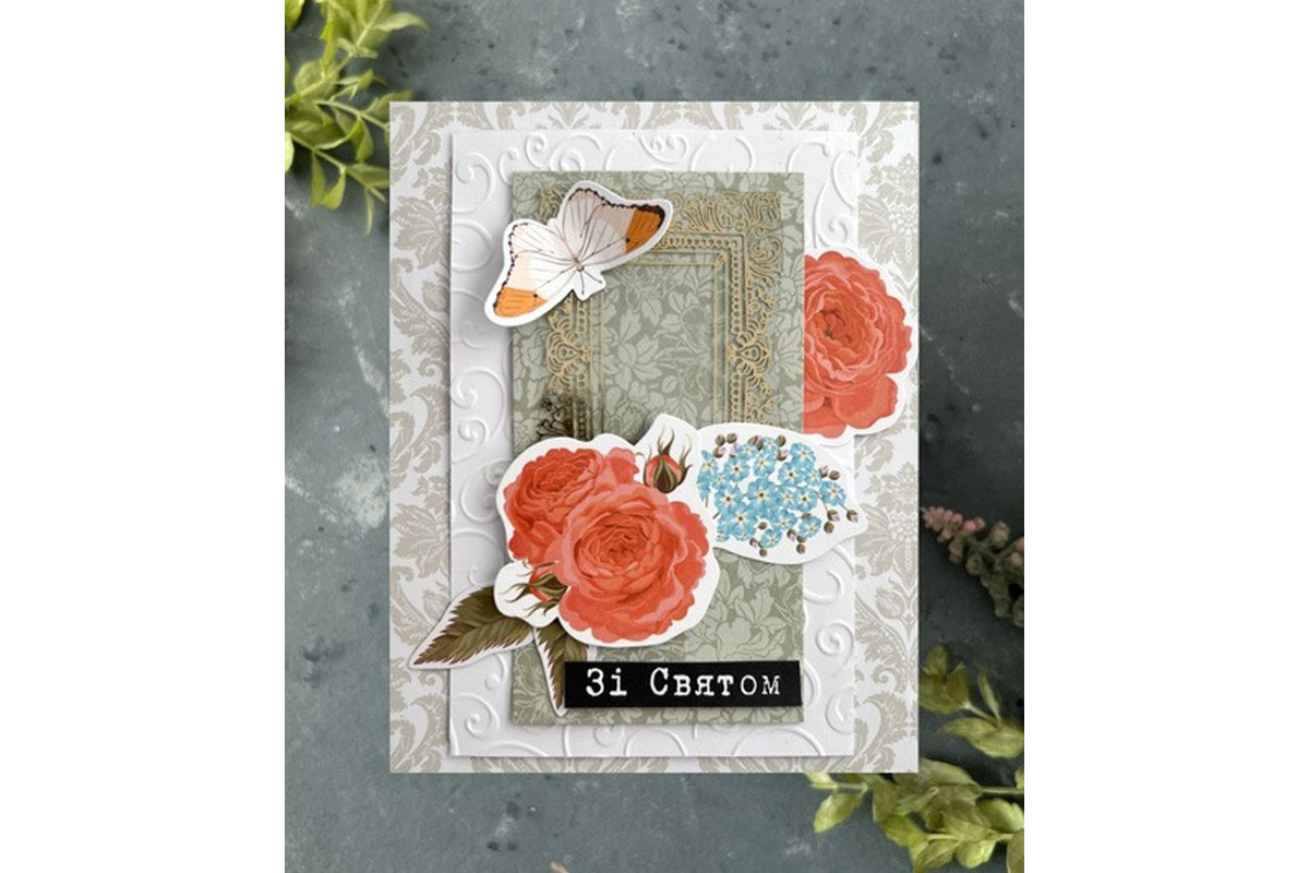 Набір для створення вітальних листівок "Трояндові мрії" FDGCK-042, 6 шт