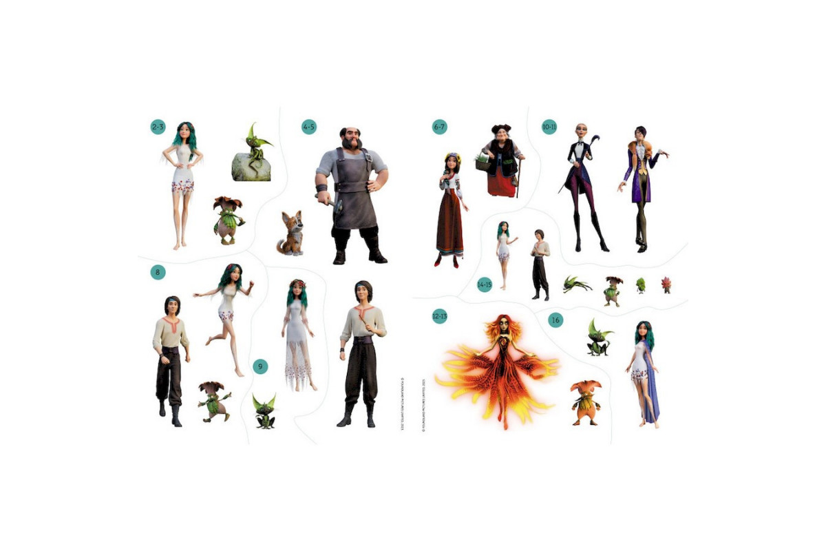 Книжка с наклейками "Невероятные приключения Мавки" 1026006 цветные иллюстрации