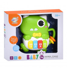 Детское пианино "Динозаврик" 503-18 звуки животных 15 см, музыка