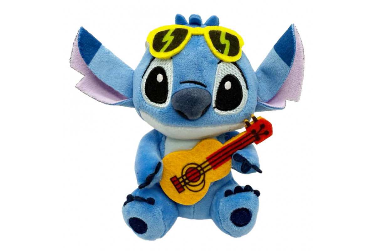 Детская мягкая игрушка брелок "Стич с гитарой" ST-KEY-2, 13 cм