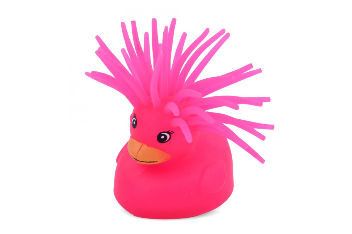 Дитяча іграшка Антистрес Качка MS 3719(Pink) світлові ефекти