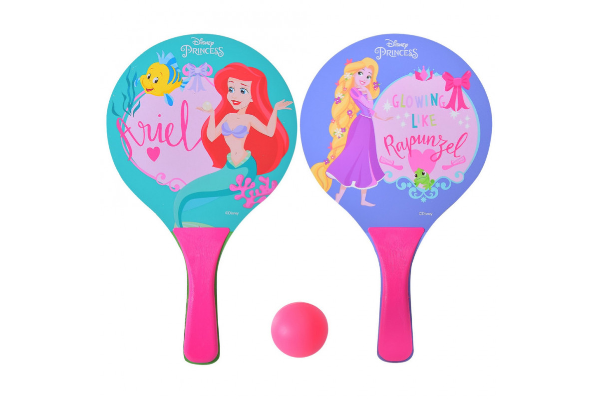 Детский настольный теннис "Принцессы Дисней" Bambi LR1011 мячик и 2 ракетки