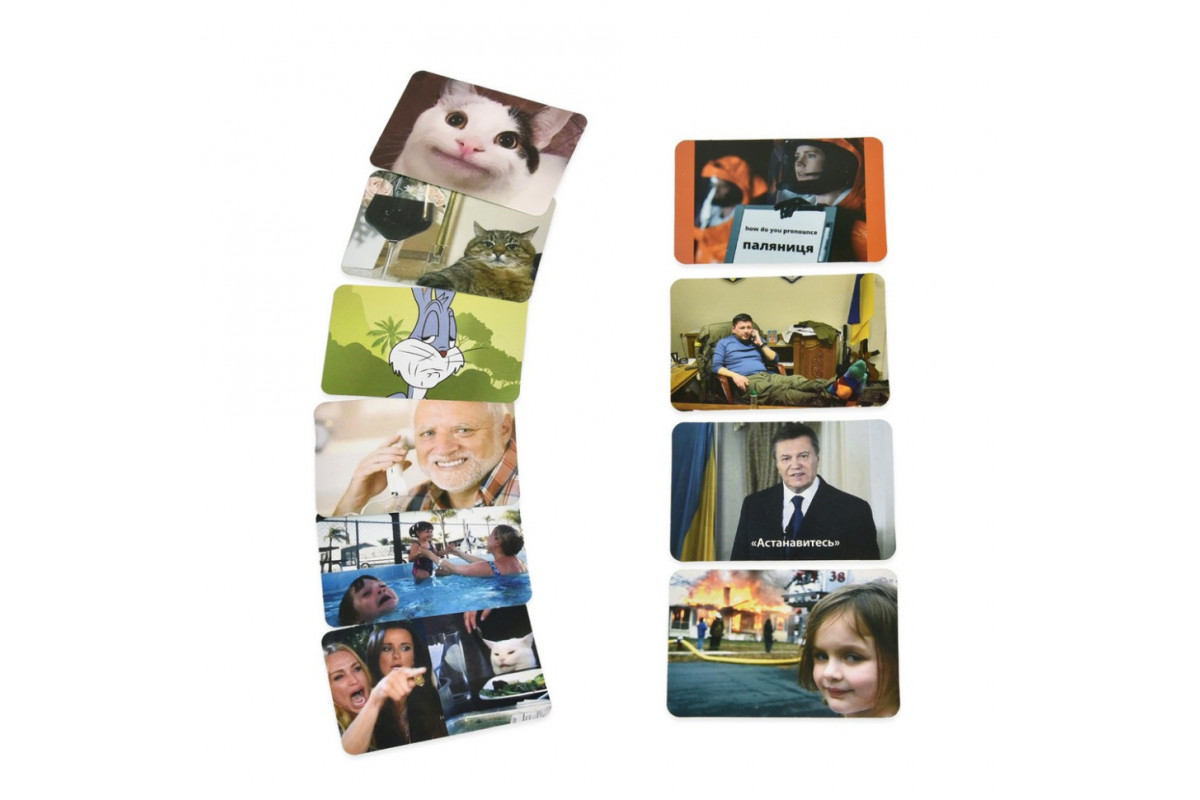 Настольная игра "Мемные котики" 30734 игральные карты 98 штук, инструкция