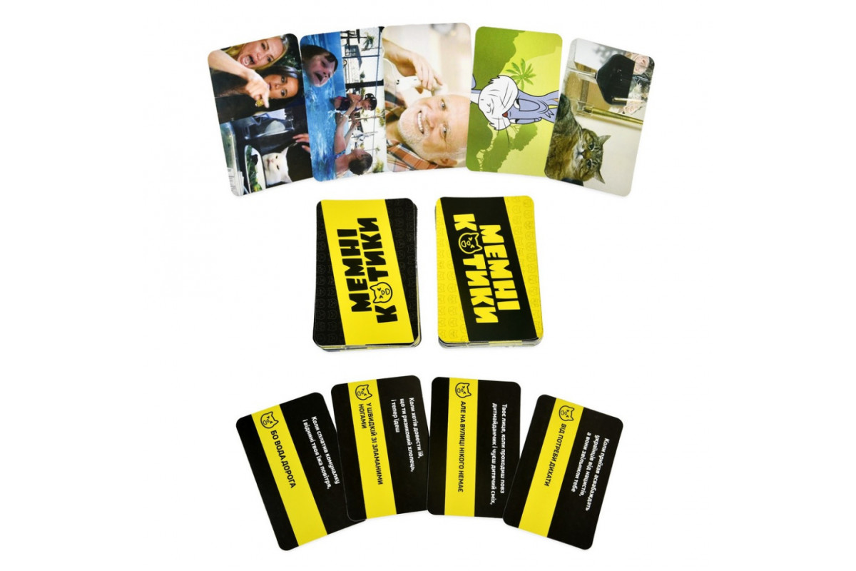 Настольная игра "Мемные котики" 30734 игральные карты 98 штук, инструкция