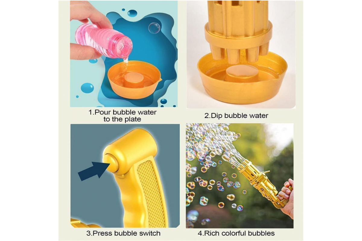 Генератор мильних бульбашок Bubble Gun Blaster "Кулемет" Bambi BB-04893