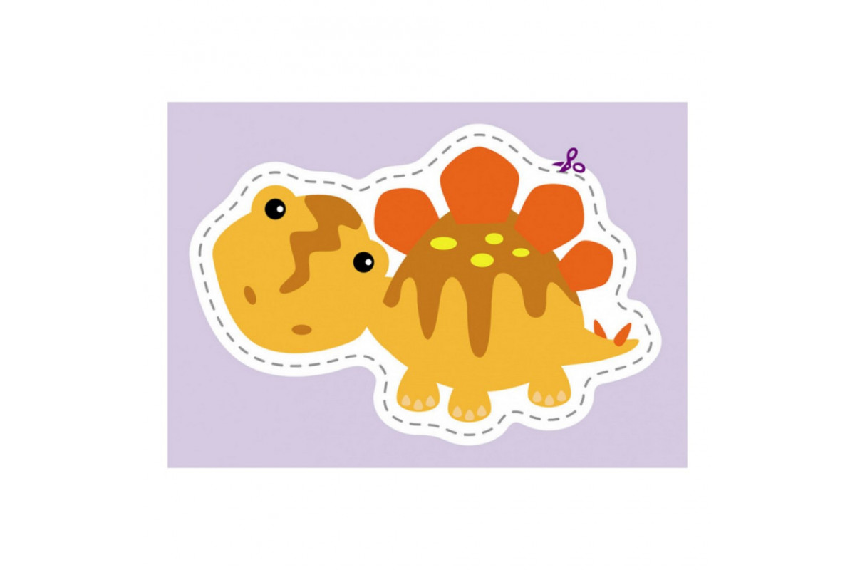 Вырезалки для самых маленьких. Забавные динозаврики КЕНГУРУ 1376002 от 3 лет