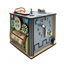 Развивающая игрушка Бизикуб Temple Group TG158746 15х15х15 см Серый