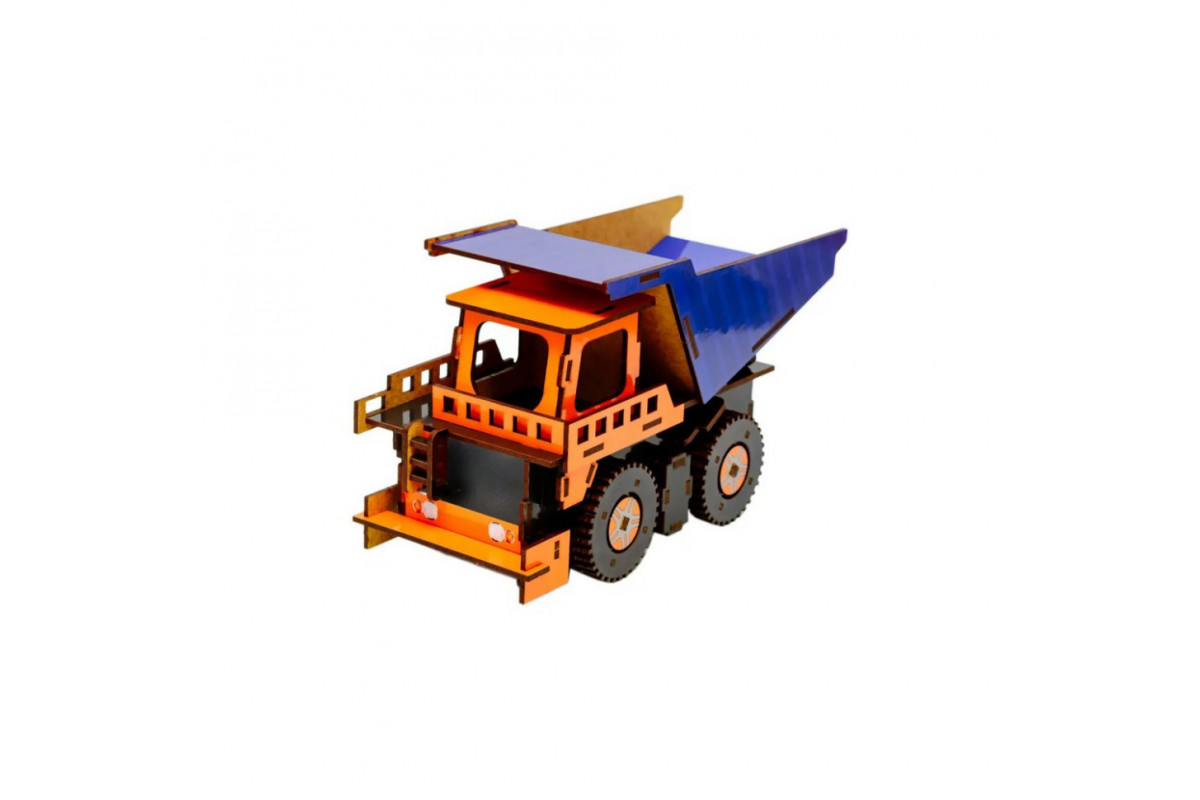 Дерев'яний 3D конструктор Самоскид Puz-00920, 96 деталей