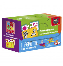 Пазли "Знайди пару. Кольори та забарвлення тварин" VT5003-02 Укр