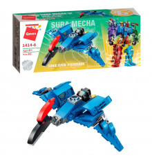 Детский Конструктор Qman 1414-1-6 трансформер (робот+динозавр) 93 дет Pterosaur