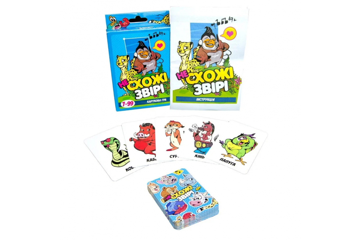Настольная карточная игра "Непохожие звери" Strateg 30223 укр