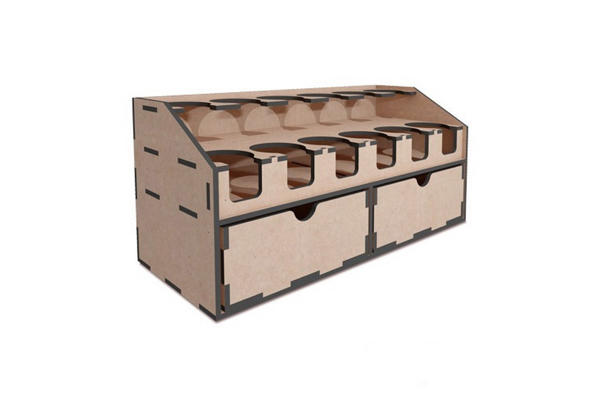 Настольный органайзер для спреев и художественных красок в баночках FDPO-262