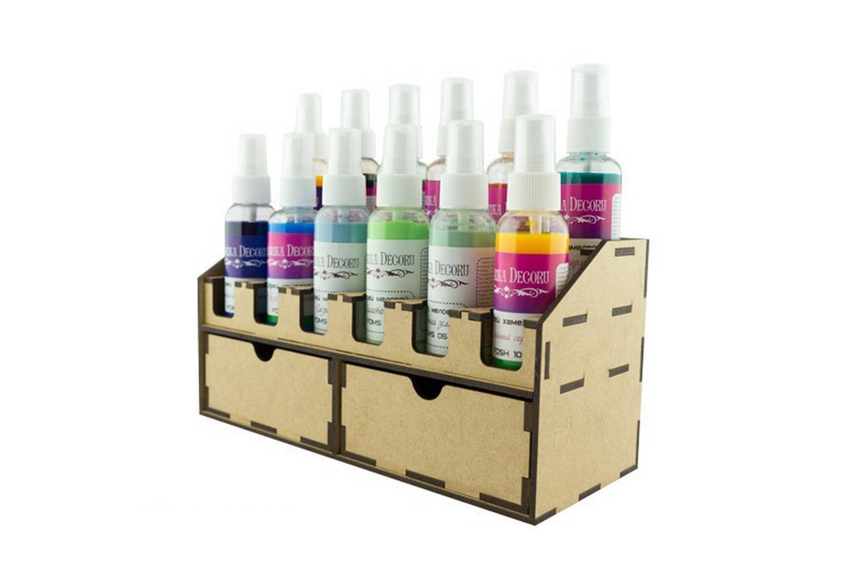 Настольный органайзер для спреев и художественных красок в баночках FDPO-262