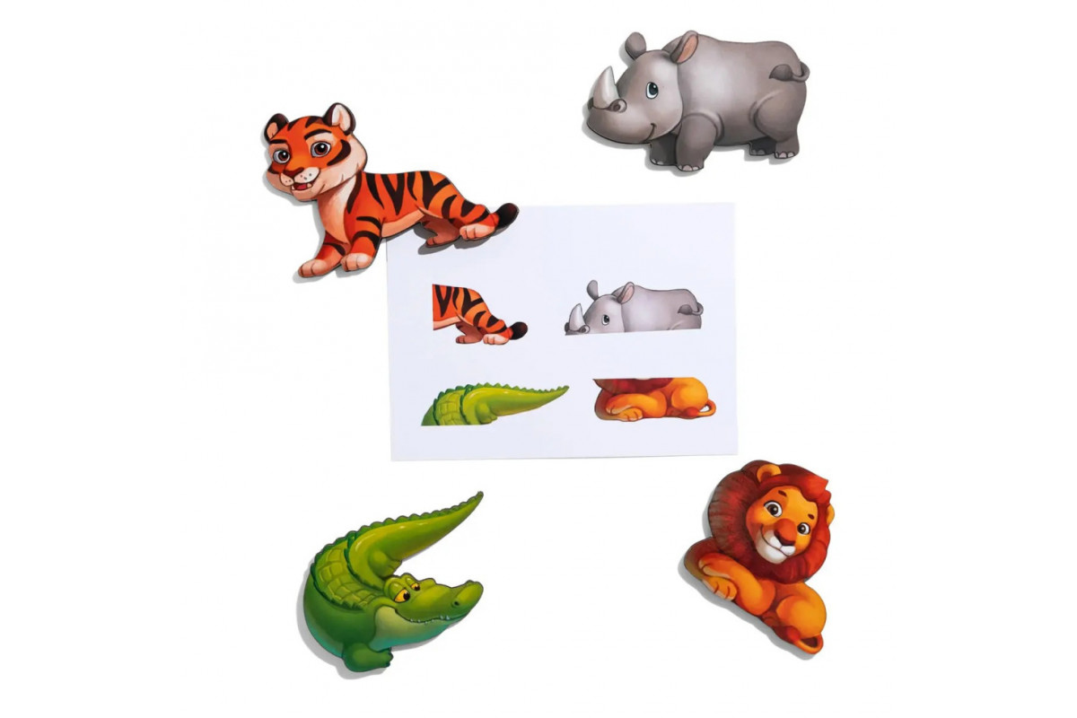 Деревянная настольная игра "Повтори по схеме - Африка" Ubumblebees (ПСД178) PSD178 на липучках