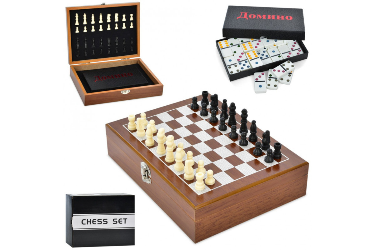 Набор настольных игр 2 в 1 XQ12095 шахматы, домино
