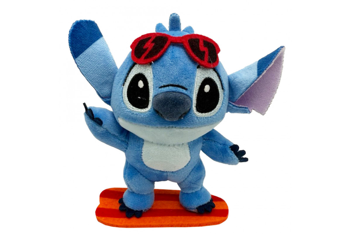 Детская мягкая игрушка брелок "Стич серфер" ST-KEY-3, 13 см