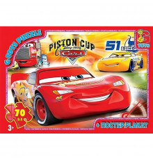 Дитячий пазл класичний "Тачки" Z10189 постер 70 елементів