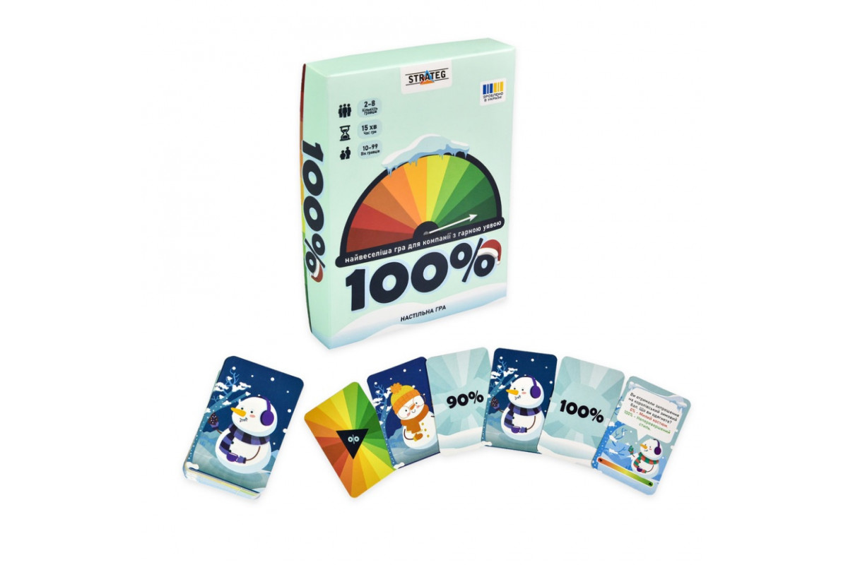 Настольная игра "100%" 30802 игральные карты 98 штук, инструкция