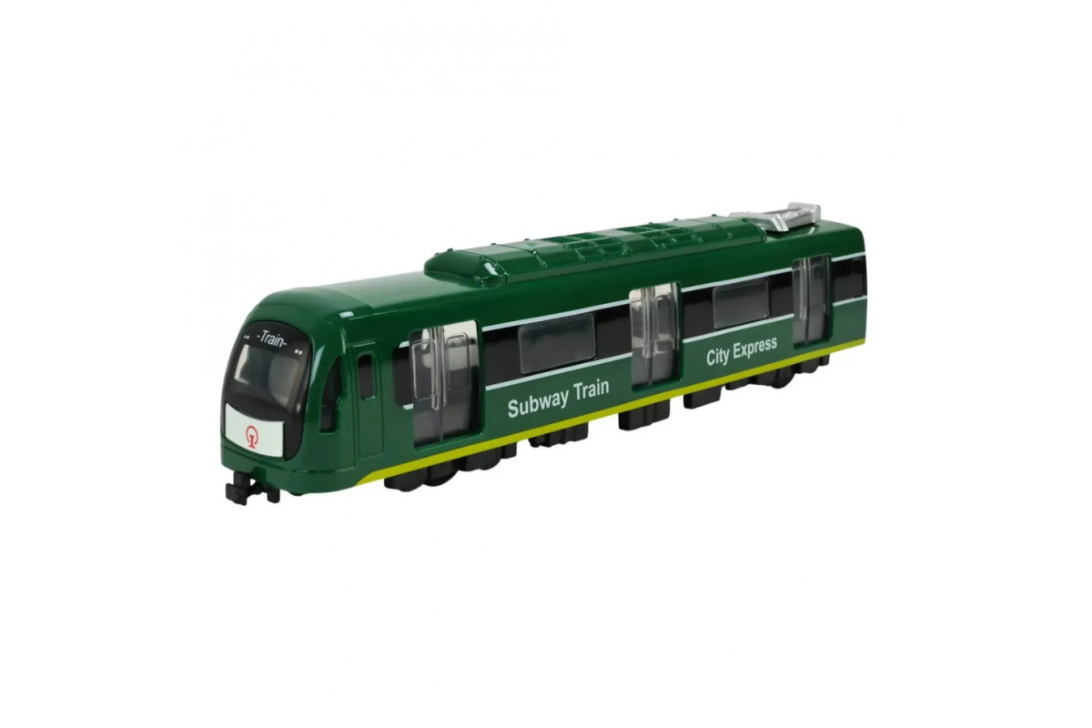 Детский игровой поезд 731-27K(Green) зеленый, светится, 23х4х5 см