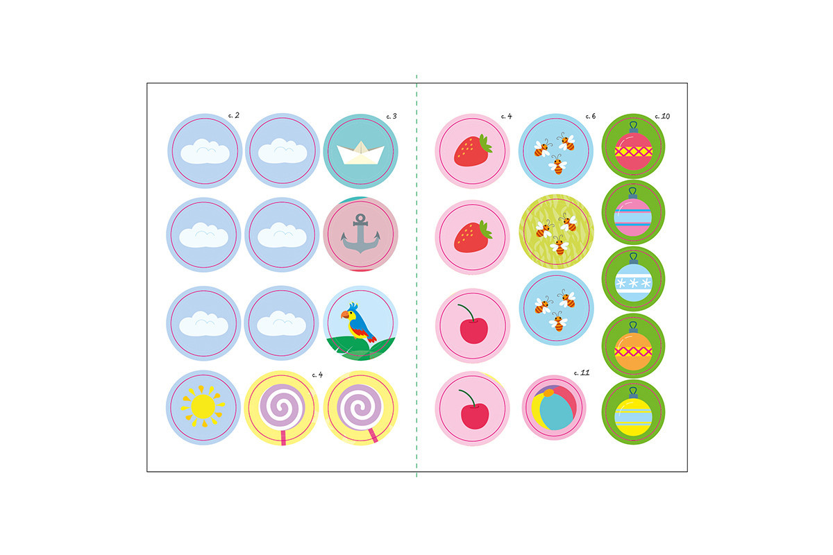 Книжка с наклейками Малыш Кис-Кис "Цифры" 1841004, 12 страниц