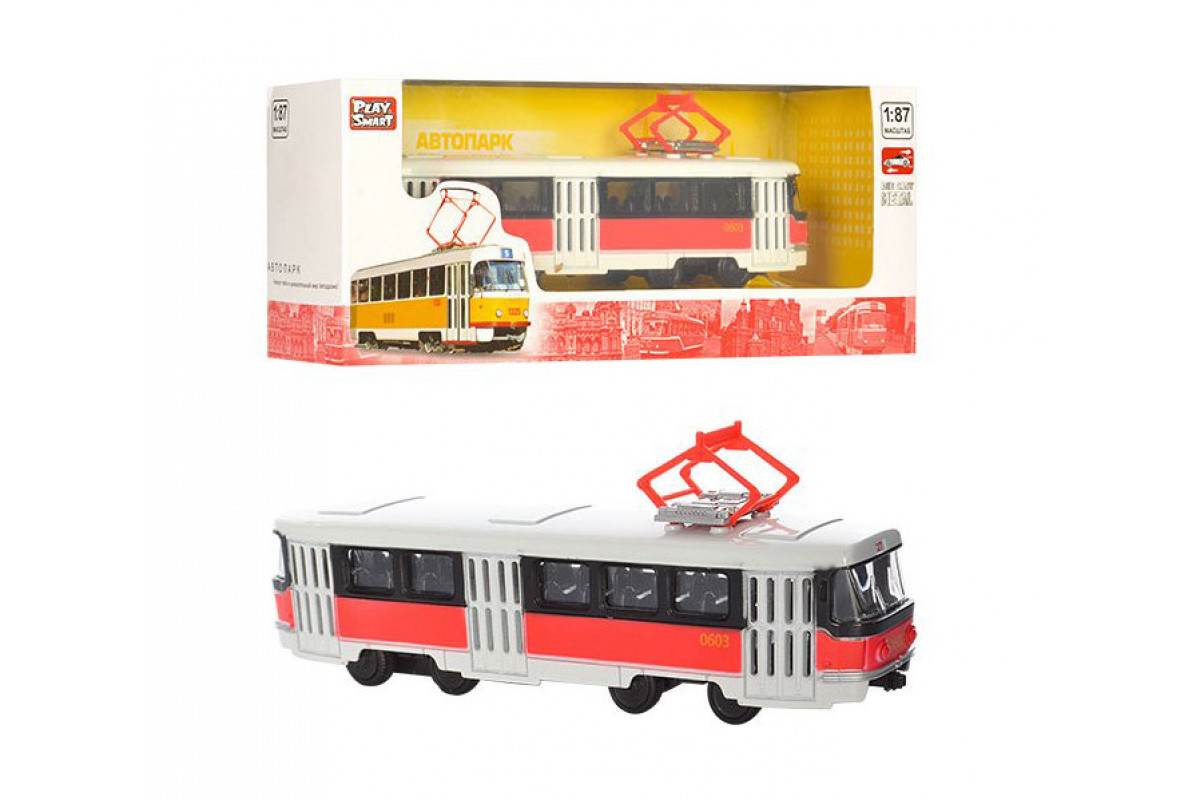 Іграшкова модель Трамвай PLAY SMART 6411 інерційний  6411D
