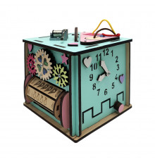 Развивающая игрушка Бизикуб Temple Group TG286478 15х15х15 см Бирюзовый