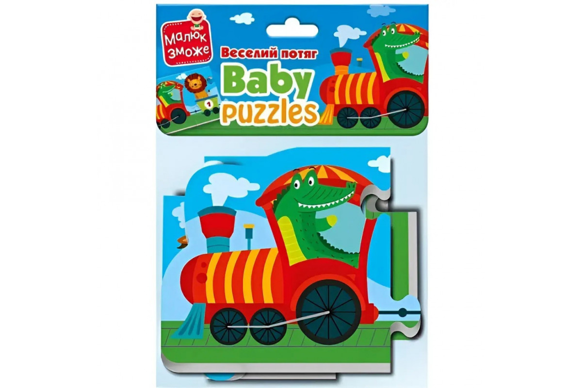 М'які розвиваючі бебі пазли "Веселий потяг" VT1106-95, 6 пазлів