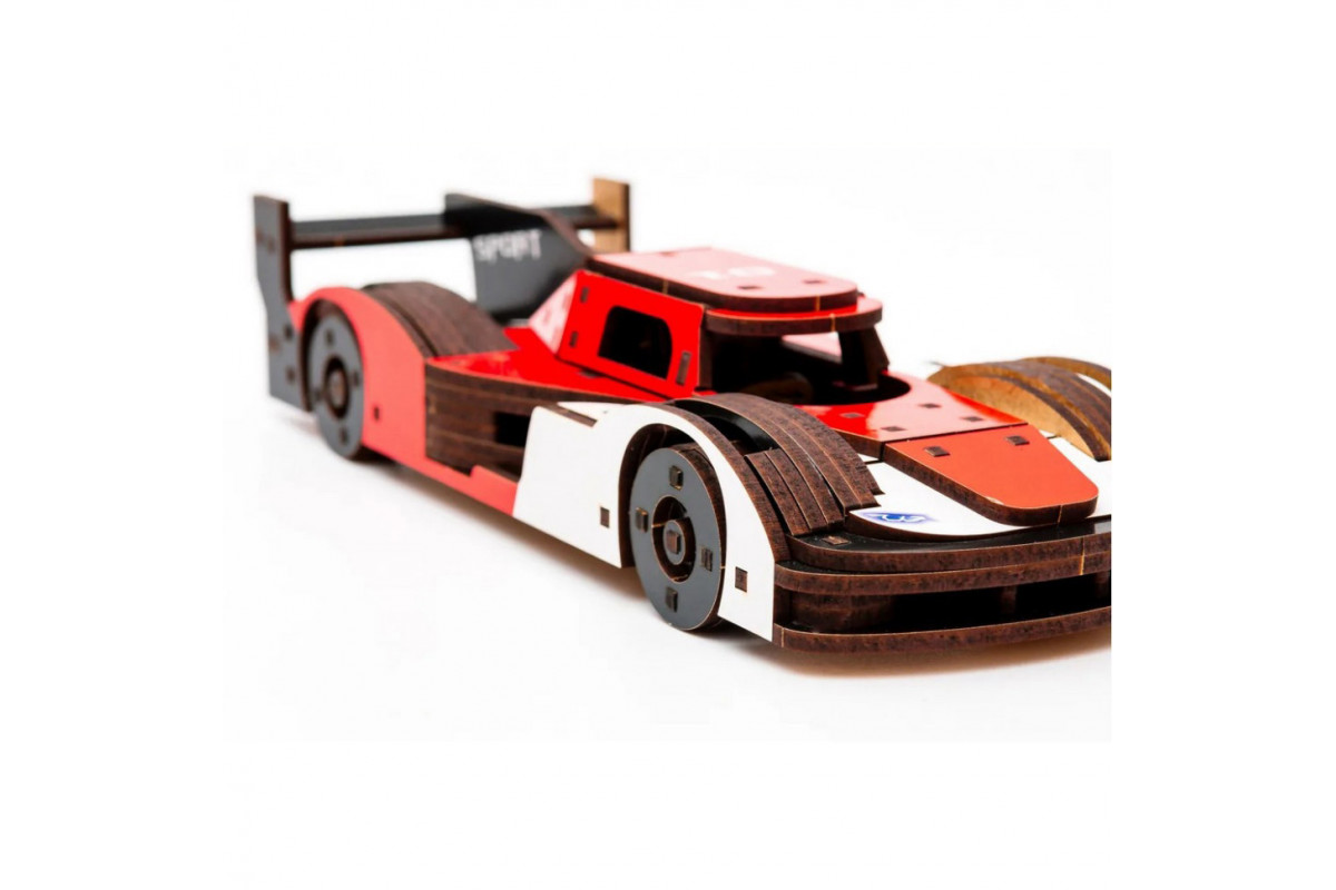 Дерев'яний 3D конструктор Racing Car Puz-01037, 146 деталей