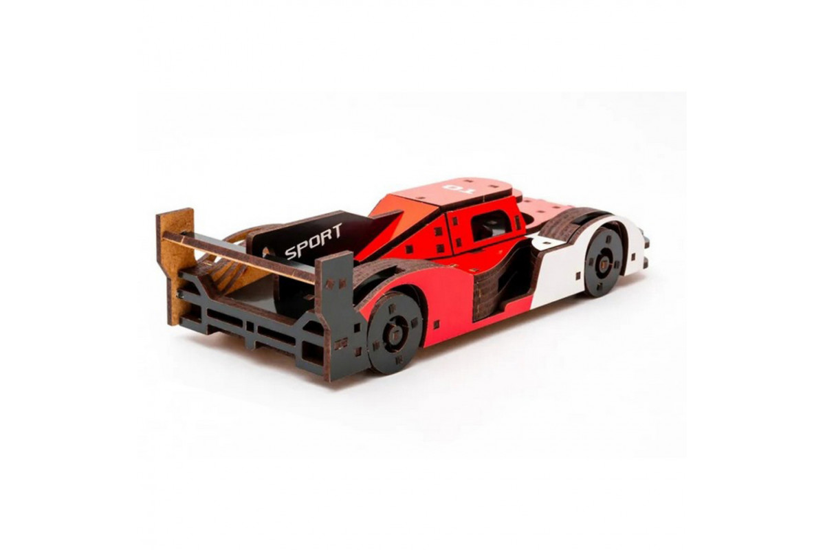 Дерев'яний 3D конструктор Racing Car Puz-01037, 146 деталей