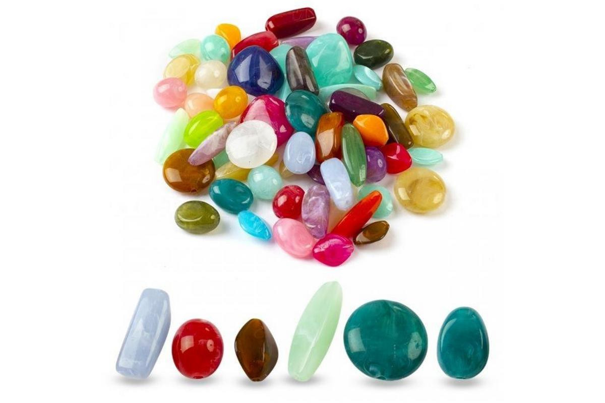 Декоративні намистинки для творчості Камінчики Dom Busin УТ100032730 в упаковці 58 шт