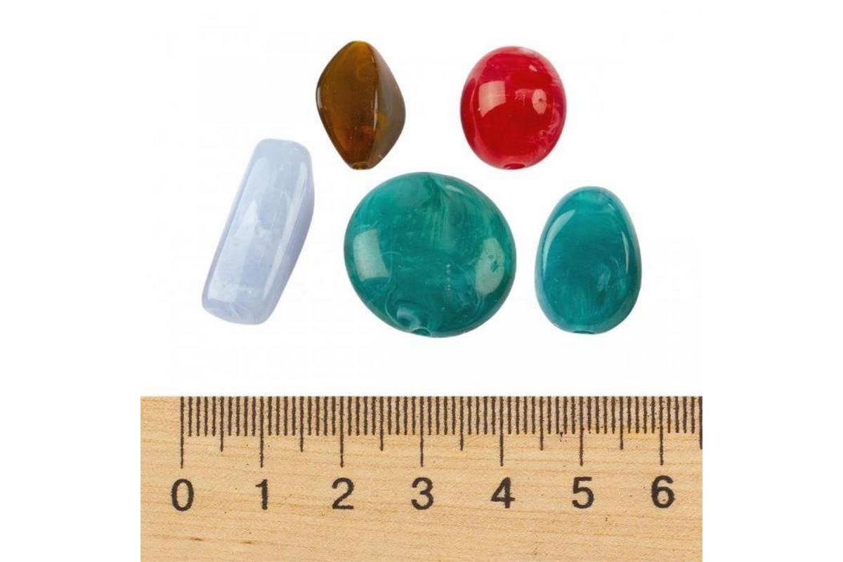 Декоративні намистинки для творчості Камінчики Dom Busin УТ100032730 в упаковці 58 шт